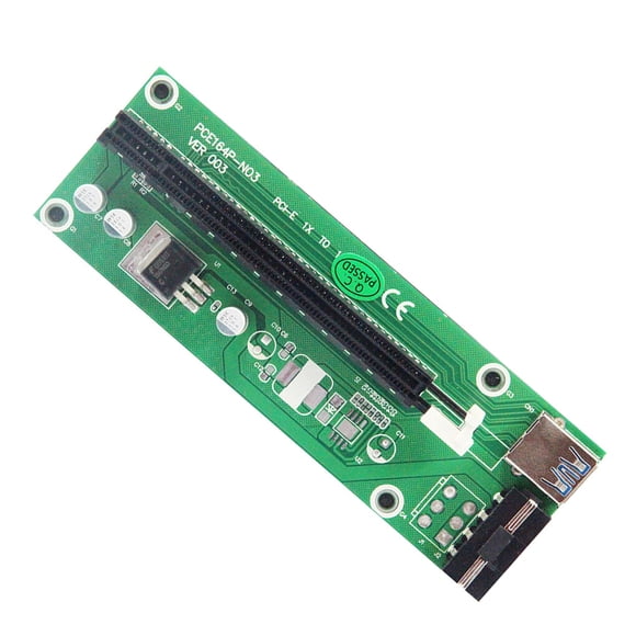 Maytalsory 30/60CM PCI-E Riser Card PCIe 1x to 16x USB 3.0 Data Cable Mining Green 60CM 1Set