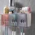 thumbnail image 4 of Wall Mounted Toothbrush Organizer with 6 Slots and 3 Cups for Efficient Bathroom Storage, 4 of 6