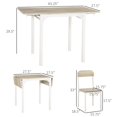 thumbnail image 2 of Oak Drop-Leaf Dining Table Set for 2 | Small Kitchen Table with Chairs | Apartment & Studio Dining Furniture, 2 of 7