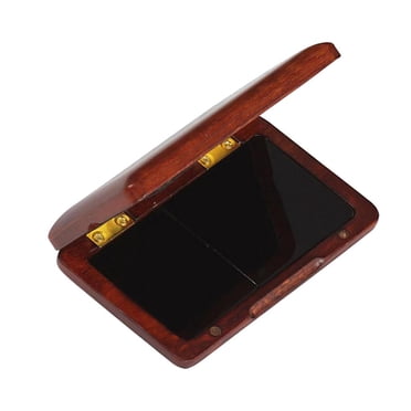 Étui en Noyer Noir pour Clarinette Saxophone Accessoires d'Instruments de Musique Rouge Foncé