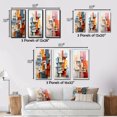 thumbnail image 4 of Designart "Constructed Horizons in Constructivism II" Abstract Framed Wall Art Set Of 3 - Orange Constructivism Frame Canvas Set For Living Room Decor, 4 of 6