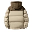 thumbnail image 3 of Styesk Jackets for Men Men's Stitching Drawstring Hooded Slim Fashion Jacket Coat Outwear, 3 of 3