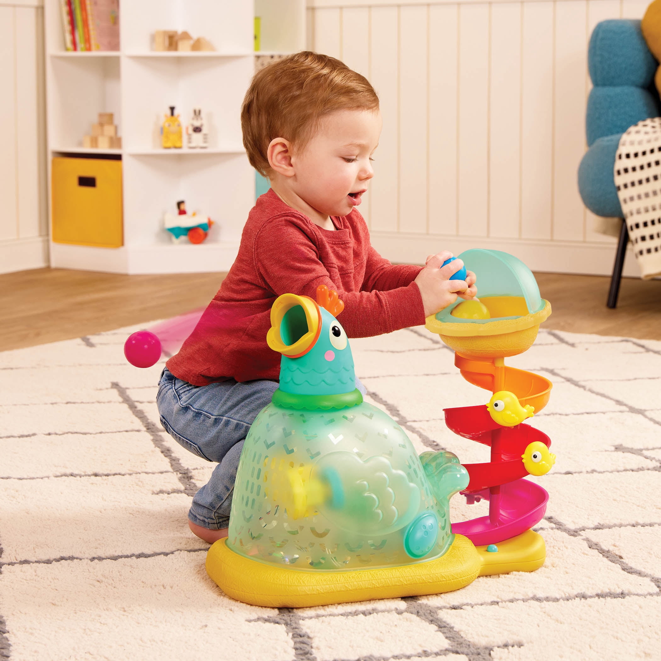 Battat Pop-a-Doodle-Doo Chicken Ball Popper with Music Lights