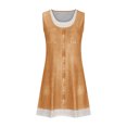 thumbnail image 3 of FAIWAD Robe Boutonnée pour Femmes Col Ras du Cou Sans Manches Robe Trapèze Filles Été Décontractée Ample Midi Robe d'Été, 3 of 5
