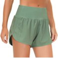 thumbnail image 2 of Womens High Waisted Running Shorts Quick Dry Athletic Workout Shorts with Mesh Liner Zipper Pockets, 2 of 14