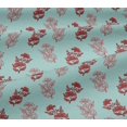 thumbnail image 5 of oneOone Georgette Viscose Fabric Leaves & Floral Block Printed Fabric 1 Yard 42 Inch Wide, 5 of 5
