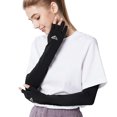 thumbnail image 3 of Amdohai Manchons de Bras Rafraîchissants avec Doigts Ergonomiques Hommes Femmes Protection Solaire Manchons de Bras Longs Couvre-Bras pour Cyclisme Conduite Course Golf Football Basketball, 3 of 7