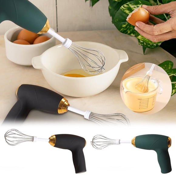 SSZMDLB Moins de 5 $ 2 Pcs Fouet à Crème Sans Fil, Mini Fouet à Crème Sans Fil, Batteur Électrique Portatif pour Cuisine à la Maison, Petit Mélangeur Haute Puissance pour Oeufs Pâte Salade, Rechargeable par USB, Léger