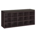 thumbnail image 1 of VASAGLE Banc à Chaussures, Banc de Rangement, Banc Porte-Chaussures, 15 Compartiments, Espresso et Brun ULHS15BR, 1 of 6