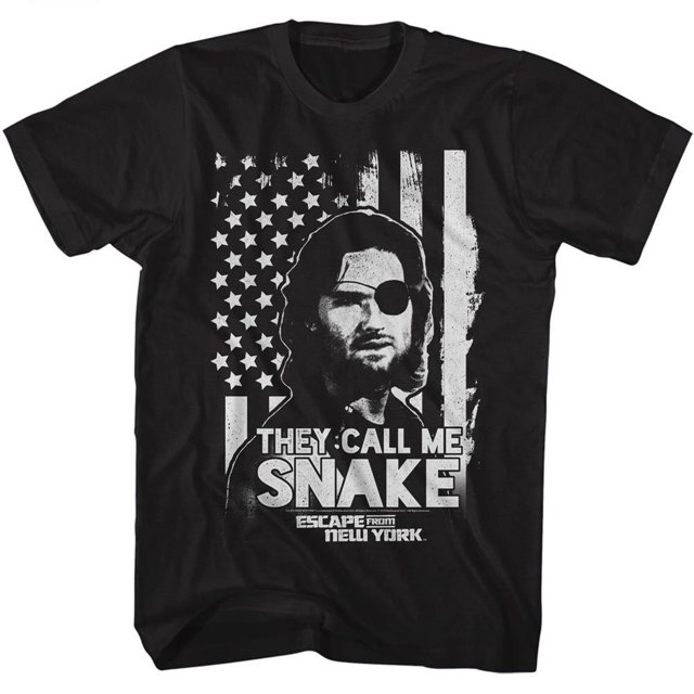 Escape From New York T-Shirt Adulte Noir avec Drapeau Serpent