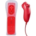 thumbnail image 1 of Remote Controller for Wii Nintendo,Wii Remote and Nunchuck Controllers with Silicon Case for Wii and Wii U（Red）, 1 of 3