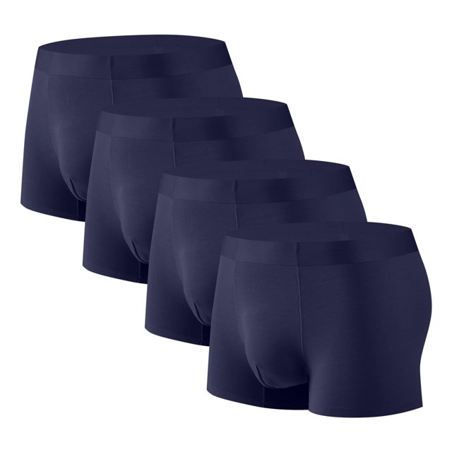 Plebaso Mens Boxer Briefs Stretch Comfortable Quick Dry Underwear Soft Breathable Boxers for Men (4 Pack)