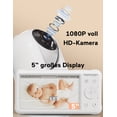 thumbnail image 4 of Momcozy Video Baby Monitor, 1080P 5" HD Baby Monitor with Camera and Audio, Infrared Night Vision, 5000mAh Battery, 2-Way Audio, Wide-angle View Temperature Sensor Lullabies and 960ft Range Ideal Gift, 4 of 10