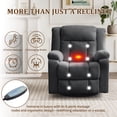 thumbnail image 4 of YSICK Swivel Rocker Recliner Chair with USB Ports Chenille for Living Room,Grey, 4 of 7