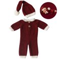 thumbnail image 1 of Accessoire Photo Chapeau de Noël Ensemble Combinaison Douce pour Bébé Combinaison Douce Faite à la Main Nouveau-Né Tissu Chapeau de Noël Ensemble Accessoire Photo Combinaison pour Bébé, 1 of 3