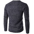 thumbnail image 3 of XZNGL Autumn Mens Round Neck Sweater Solid Color Thick Line Thick Warm Sweater, 3 of 3