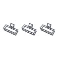 thumbnail image 3 of maskred Fashion Claw Clips Large Simple Style Handy Simple Style Sturdy Exquisite Accessories Barrettes for Women Black/Rectangle 3Set, 3 of 6