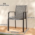 thumbnail image 3 of Outsunny Patio Chairs Set of 4, Stackable Outdoor Dining Chairs, Grey, 3 of 10