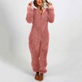 thumbnail image 1 of Combinaison pour Femmes à Manches Longues à Capuche Pyjama Combinaison Décontractée d'Hiver Chaude Combinaison de Nuit Combinaisons Décontractées pour Femmes en Liquidation, 1 of 8