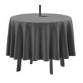 thumbnail image 1 of Vargottam Indoor/Outdoor Round Tablecloth 58 Inch Round Tablecloth with Umbrella , Waterproof Zippered Patio Table Cloths, Spring/Summer Table Covers for Backyard Circular Table/BBQs/Picnic-Dark Gray, 1 of 7
