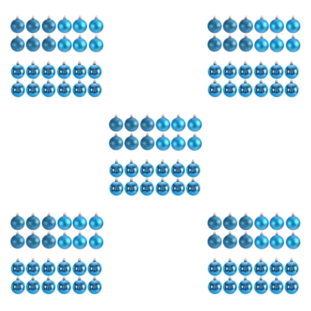Transemion 24pieces Effective Decoration Balls Easy To Christmas Essentials Durable lake blue 5Set
