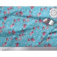 thumbnail image 2 of Soimoi Rayon Crepe Fabric Leaves, & Rose Floral Print Fabric by Yard 46 Inch Wide, 2 of 3
