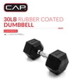 thumbnail image 2 of CAP Barbell Coated Hex Dumbbell, Single 3 - 100 lb, 2 of 7