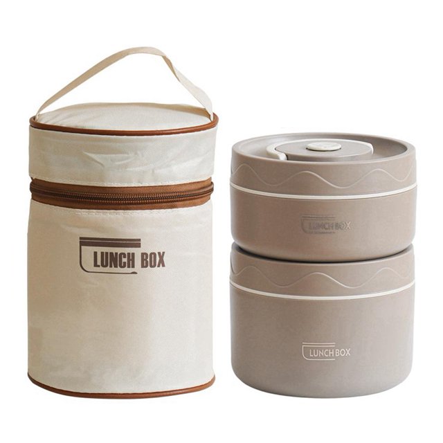 RYGRZJ Round Portable Insulated Lunch Box Thermal Bag for Lunch Picnic Food Storage!