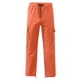 thumbnail image 4 of RKSTN Cargo Pants for Men Drawstring Solid Color Casual Multiple Pockets Trousers Outdoor Fitness Pants with Pockets, 4 of 4