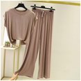 thumbnail image 1 of SDNall Pyjama d'Été pour Femme, Ajusté, Ample, Décontracté, Col Rond, Polyvalent, Amincissant, 1 of 9
