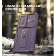thumbnail image 4 of Dexnor for Samsung Galaxy S25 Ultra Case with Built-in Slide Camera Cover & Screen Protector & Kickstand, Shockproof Rugged Case Full-Body Bumper Protective Cover for Galaxy S25 Ultra 2025, Purple, 4 of 7