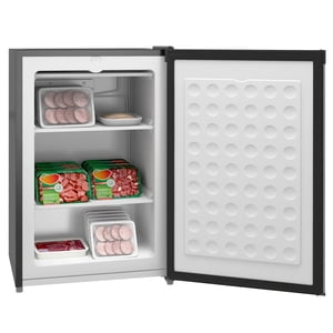 HOMCOM Congelateur compact droit 3Cu.Ft Mini Congélateur en argent