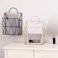 thumbnail image 2 of Nordic Newspaper Book Sundries Organizer Desktop Wall Mount Iron Storage Basket, 2 of 6