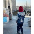 thumbnail image 3 of KIDSCOOL SPACE Little Boy Grey Hooded Elastic Sleeves Jean Jacket Coat,7-8 Years, 3 of 7