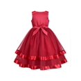 thumbnail image 2 of Flower Girls Dress Maroon Formal Party Princess Pageant Ball Gown 6 Years, 2 of 5
