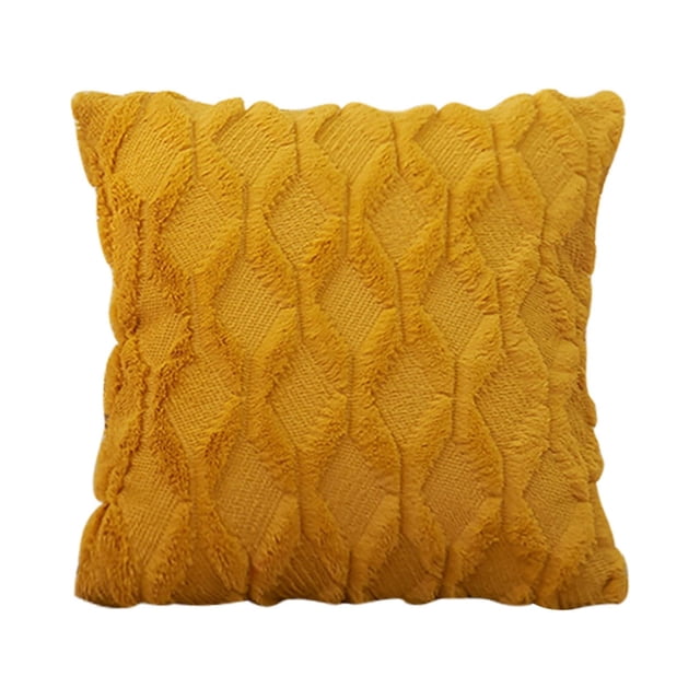 Tool Bag Plush Pillow Cover Deluxe Decorative Plush Pillow Case Cushion Shell for Sofa. A 45x45cm multicolor throw pillow cover with geometric diamond-shaped block embroidery. Made of polyester fiber, this cushion shell enhances home décor, suitable for sofas, beds, or chairs, adding texture and seasonal style.