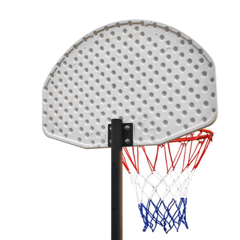 Filet de basketball classique portable Backyard Lifestyles – Hauteur réglable de 63 po à 82,5 po , panneau arrière en polyéthylène, poteau en acier, utilisation en extérieur