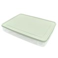 thumbnail image 1 of Egg Holder Plastic 24 Slots Egg Organizer Anti-slip Kitchen Storage Container with Cap  Light Blue, 1 of 10