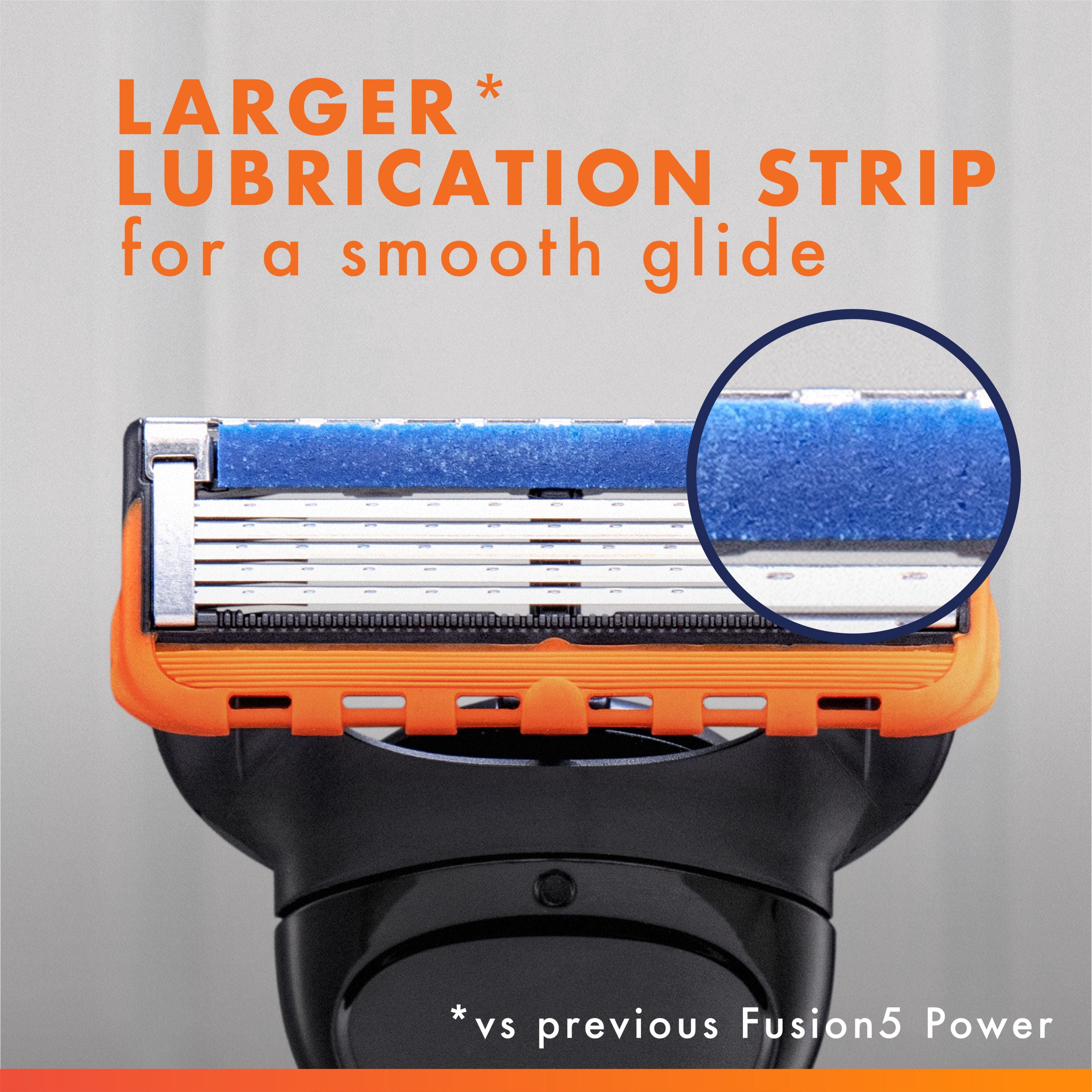 Gillette Fusion5 Power Recharges de Rasoir pour Hommes Cartouches de Rasoir, Bande Lubrifiante Plus Grand, Tondeuse de Précision, Lames de Rasoir à 5 Lames pour un Rasage de Près