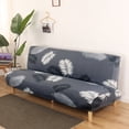 thumbnail image 2 of CHOK 2024 Futon Slipcover Armless Sofa Covers Stretch Sofa Bed Slipcover Protector Elastic (Light Gray Animal), 2 of 8