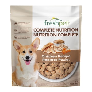 Freshpet Fresh Dog Food,  Complete Nutrition Chicken Recipe, Freshly Roasted Meals, 454 g.