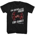 thumbnail image 1 of Silence Of The Lambs Friend For Dinner Black Adult T-Shirt, 1 of 2