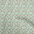 thumbnail image 1 of oneOone Georgette Viscose Mint Green Fabric Animal Craft Projects Decor Fabric Printed By The Yard 42 Inch Wide, 1 of 5