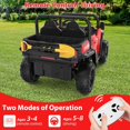 thumbnail image 3 of 24V Ride On Dump Truck, Ride On Car with Remote Control, Electric Dump Bed and Extra Shovel, Ride On Tractors Car with Music Player, Key Start for Safety, Gift for Kids,Red, 3 of 8