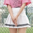 thumbnail image 3 of Jovati Jupe Trapèze Plissée Taille Haute pour Femme, Unie, P, 3 of 4