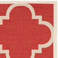 thumbnail image 5 of Safavieh Courtyard Tapis Rouge Intérieur Extérieur, Carré 5 Pieds3 Pieds, 5 of 5