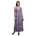 thumbnail image 1 of Bimba Robe Longue d'Été Sans Manches à Imprimé Teinture sur Nœuds Florale pour Femme, Décontractée, Maxi, de Plage - Grand, 1 of 5