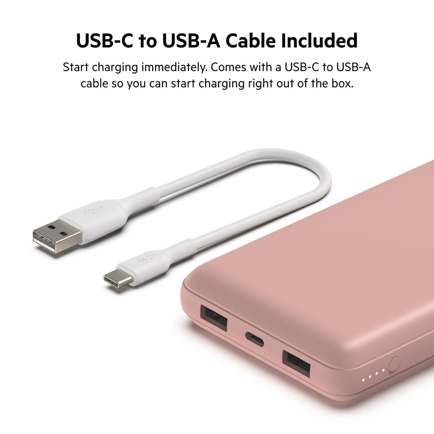 Belkin Chargeur portable USB-C, 20 000 mAh avec 1 port USB-C et 2 ports USB-A pour une charge jusqu’à 15W pour iPhone 14 Pro, 14 Pro Max, AirPods, iPad, Galaxy S23, S23+, Ultra - Noir