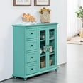 thumbnail image 2 of Costway Buffet Bahut Table Armoire de Rangement de Cuisine avec Tiroirs et Portes Vert, 2 of 10