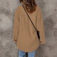 thumbnail image 4 of EGNMCR Veste à Manches Longues pour Femmes, Sans Capuche, Décontractée, Col en V, Couleur Unie, 4 of 9